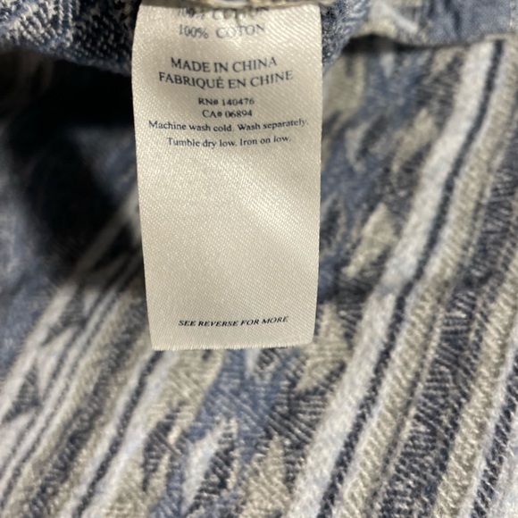 Faherty Pacific hooded Poncho Twilight Glacier Size Medium - Picture 6 of 7